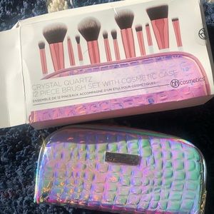 bh cosmetics 12 piece brush set with cosmetic case